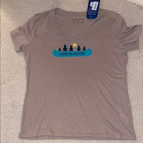 Life Is Good Tops - Life Is Good Cool Tee V Neck S/S Large NWTs